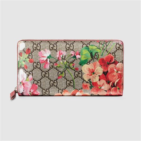 gucci gg blooms supreme zip around wallet|Gucci wallet nordstrom.